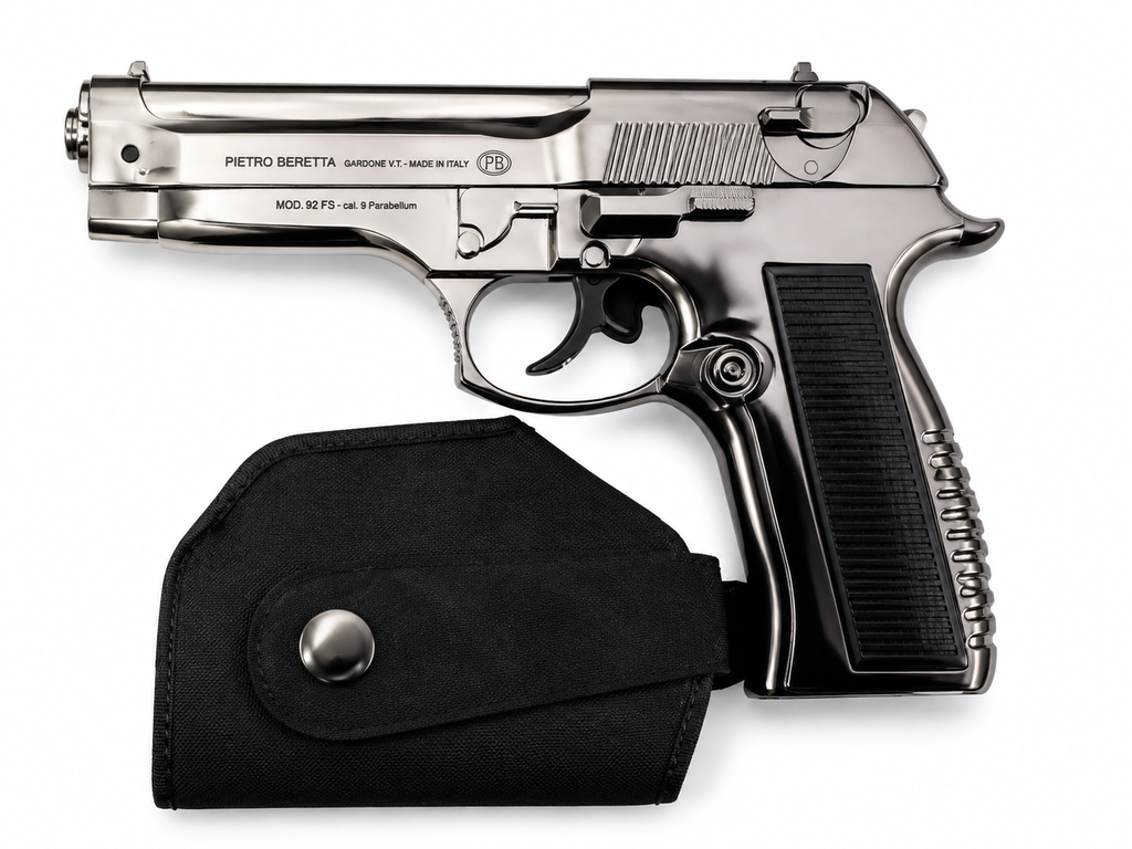 Metal Gun Shaped Lighter with Barrel Pull Back System 550grams - Silver